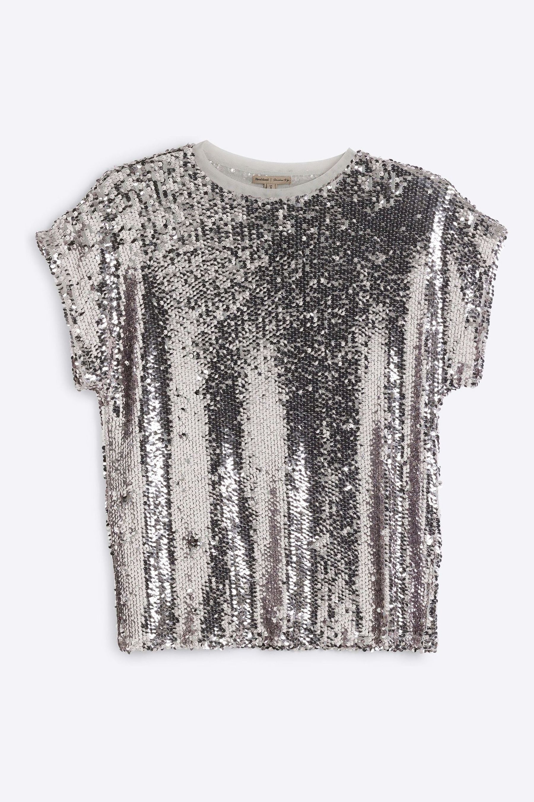 Sequin shoulder pad top outlet