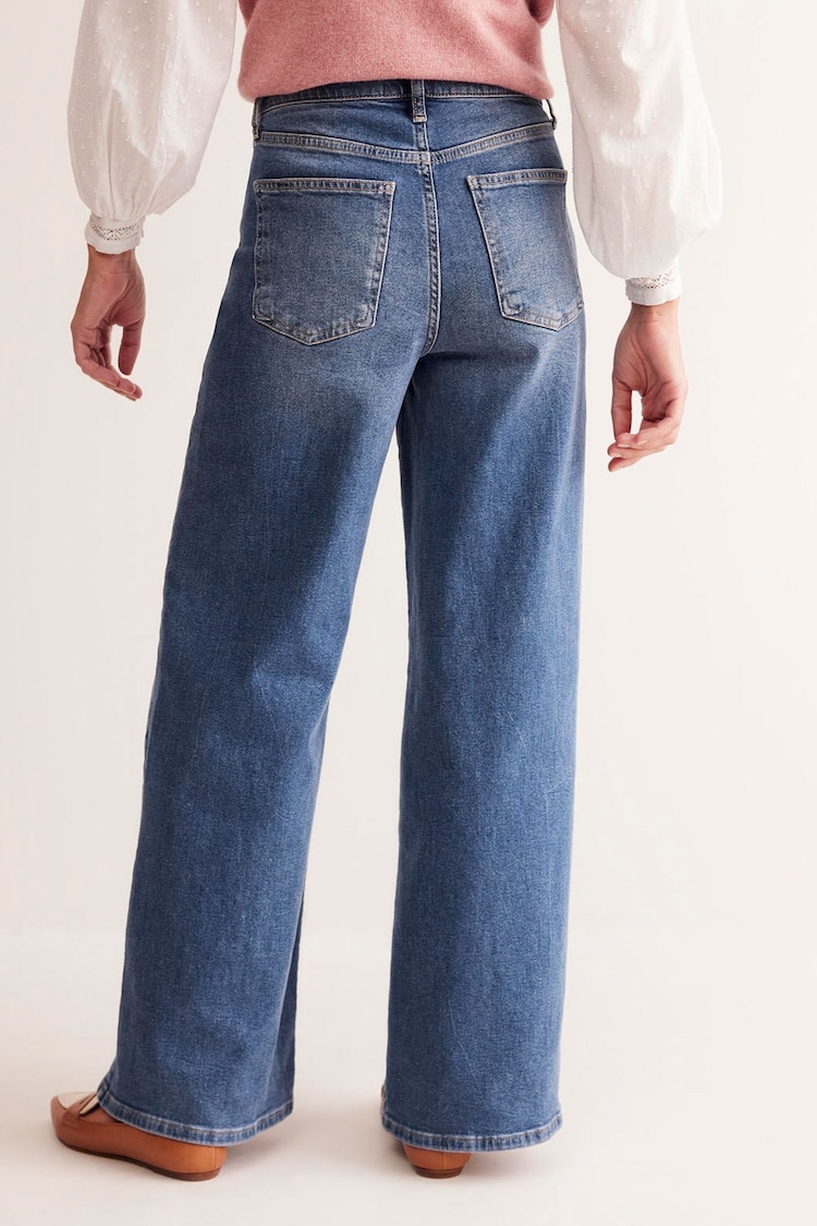 Boden Blue Chrome High Rise Wide Leg Jeans - Image 2 of 6