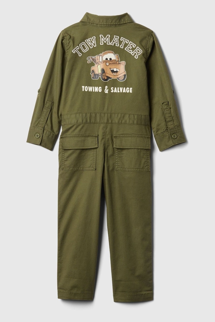 Gap Green Disney Cars Utility Jumpsuit (6mths-5yrs) - Image 2 of 2