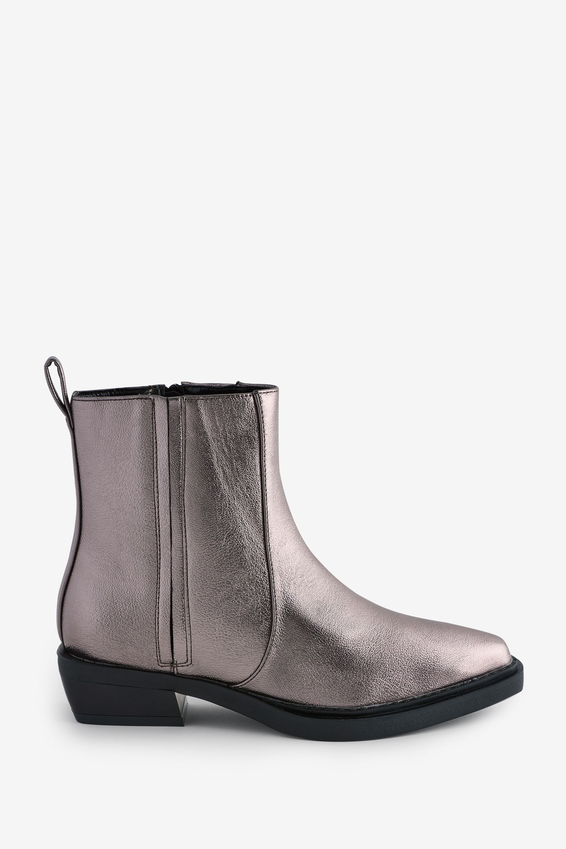 Buy Simply Be Metallic Wide Fit Secret Stretch Seam Western Ankle Boots from the Next UK online shop