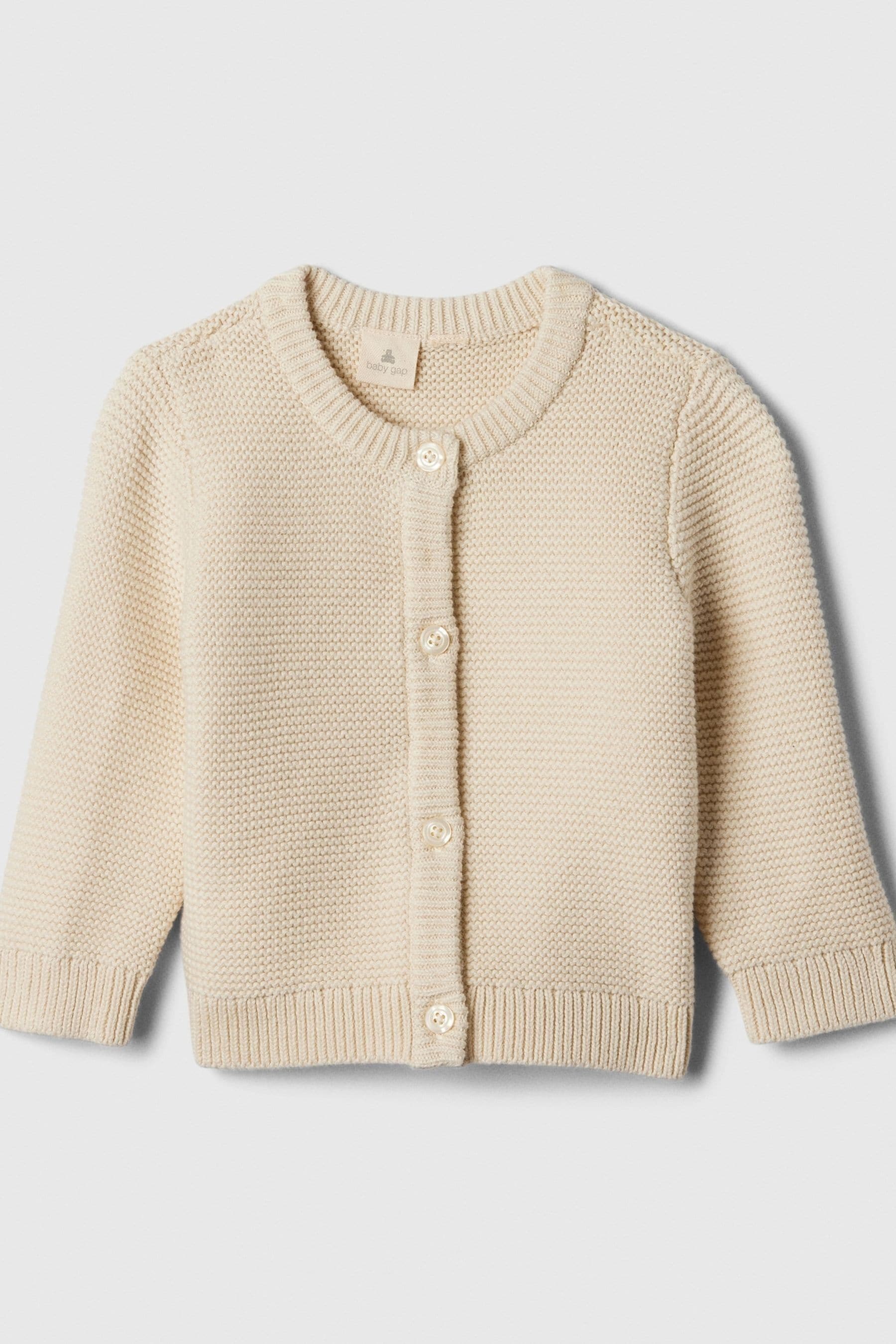 Buy Gap Cream Soft Garter Knit Cardigan Newborn 24mths from Next Luxembourg