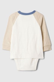 Gap White Varsity One-Piece (Newborn-24mths) - Image 2 of 3