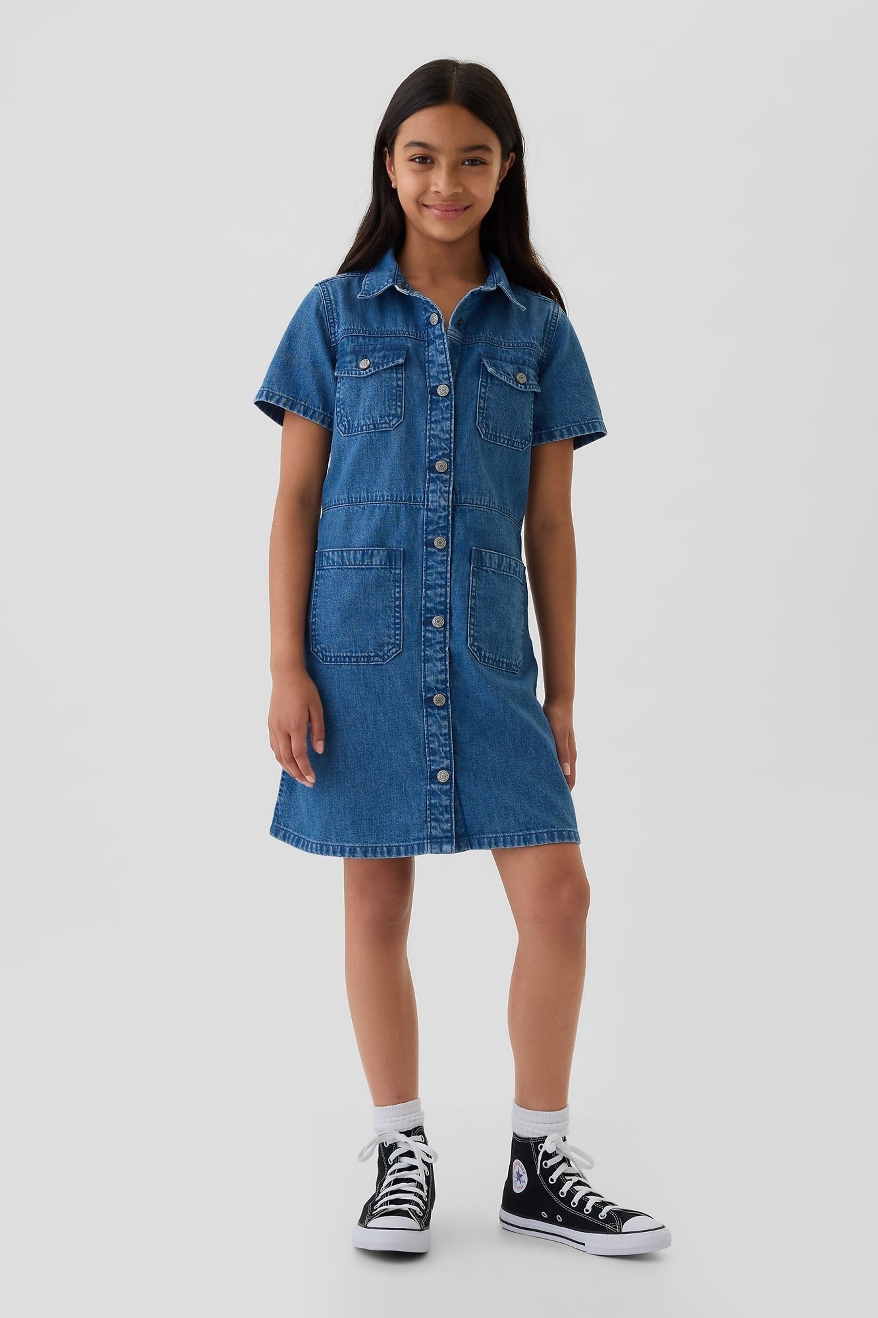 Denim shirt dress gap hotsell