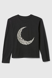 Gap Black Long Sleeve Graphic T-Shirt - Image 3 of 4