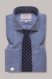 Hawes & Curtis Navy Gingham 100% Cotton Shirt - Image 1 of 3