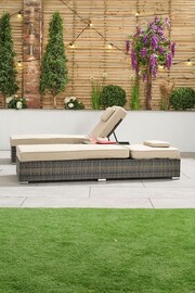 Nova Outdoor Living Brown Rimini Garden Sun Lounger Set with Coffee Table - Image 5 of 5