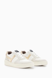 Allsaints White Vix Suede Sneakers - Image 2 of 7