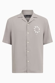 Allsaints Grey Tierra Short Sleeve Shirt - Image 6 of 6