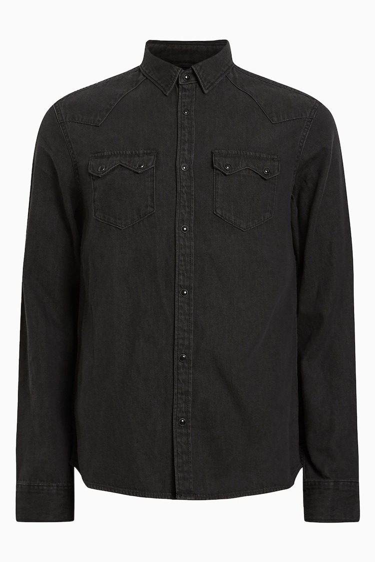 AllSaints Black Rock Shirt - Image 8 of 8