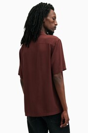 AllSaints Red Venice Shortsleeve Shirt - Image 6 of 7