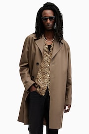 AllSaints Brown Montell Trench Coat - Image 7 of 10