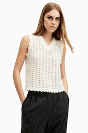 AllSaints White Vivian Tank Top - Image 3 of 10