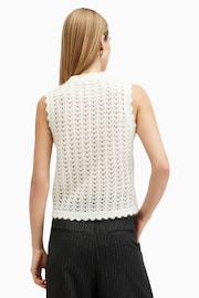 AllSaints White Vivian Tank Top - Image 8 of 10