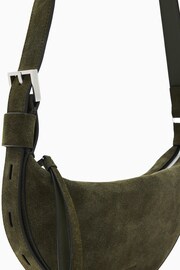 AllSaints Green Half Moon Cross-Body Bag - Image 6 of 7