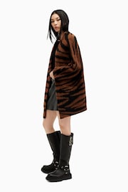 AllSaints Brown Zoe Tiger Cardigan - Image 4 of 7