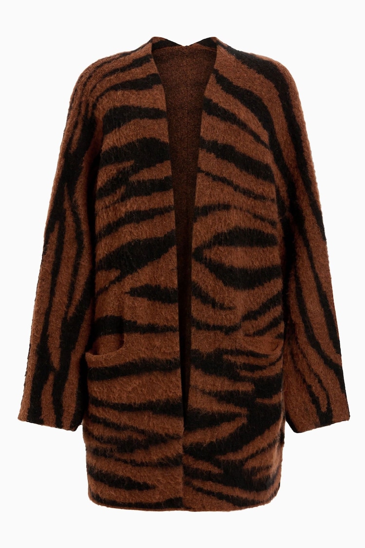 AllSaints Brown Zoe Tiger Cardigan - Image 7 of 7