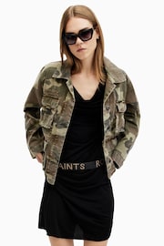 AllSaints Green Elm Camo Jacket - Image 1 of 7