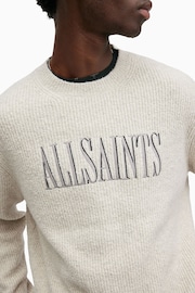 AllSaints White Carson Crew Jumper - Image 2 of 7