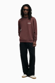 AllSaints Red Underground Crew Jumper - Image 4 of 6