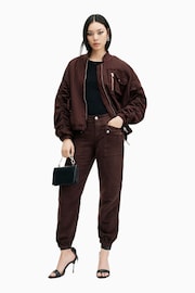 AllSaints Red Val Linen Blend Trousers - Image 1 of 7