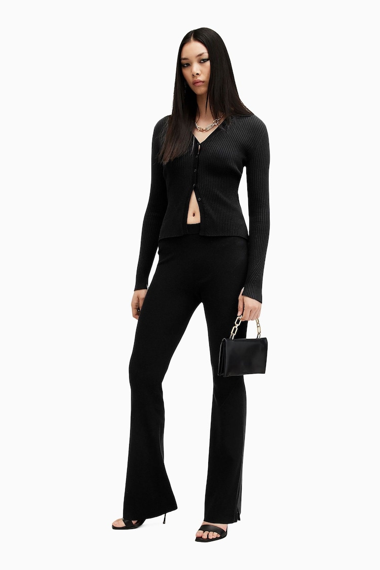 AllSaints Black Peaches Trousers - Image 1 of 6