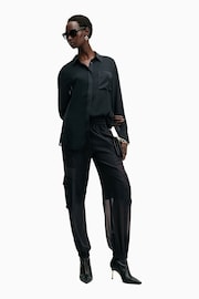 AllSaints Black Jody Trousers - Image 1 of 8