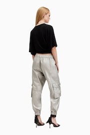 AllSaints Grey Freda Coated Trousers - Image 6 of 7