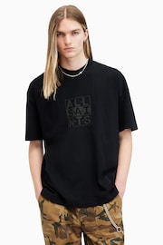 AllSaints Black Below Shortsleeve Crew Neck T-Shirt - Image 1 of 6