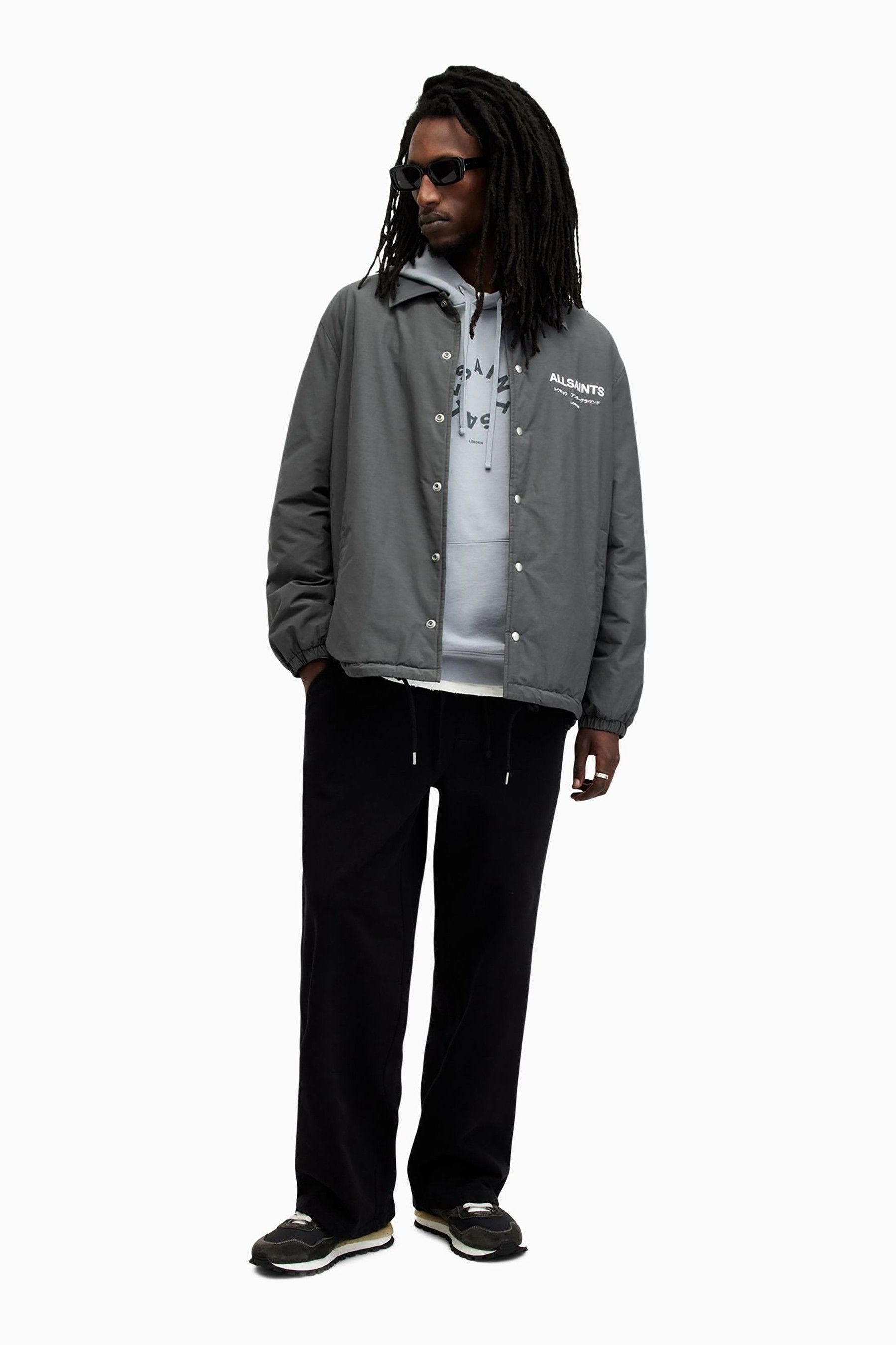 Grey coach jacket top