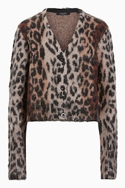 AllSaints Brown Wick Lex Cardigan - Image 7 of 7