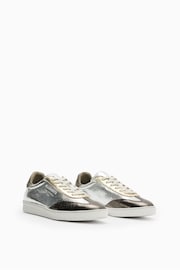 AllSaints Silver Thelma Met Sneakers - Image 2 of 6