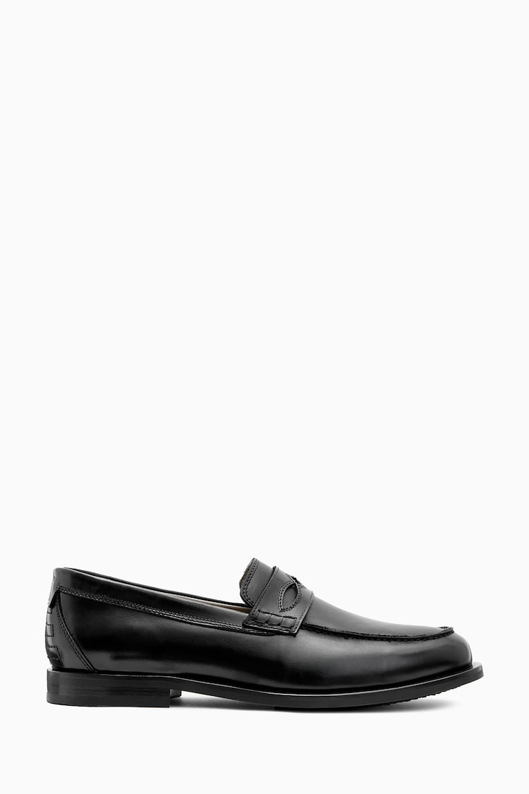 AllSaints Black Harmon Loafers - Image 1 of 6