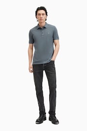 AllSaints Blue Reform Shortsleeve Polo Shirt 2 Pack - Image 5 of 7