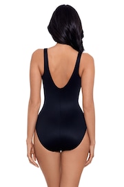 Miraclesuit Tummy Control Zip Fronted Vive Black Swimsuit - Image 2 of 4