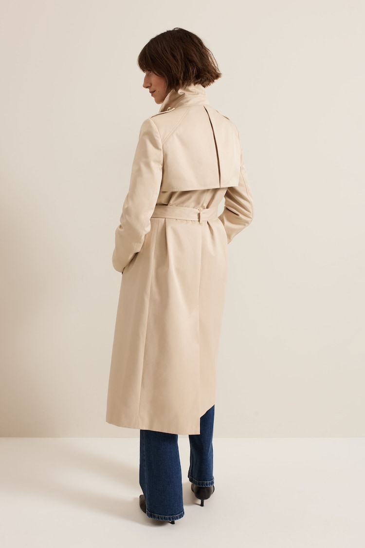 Phase Eight Natural Cheryl Camel Long Fitted Trench Coat - Image 2 of 7