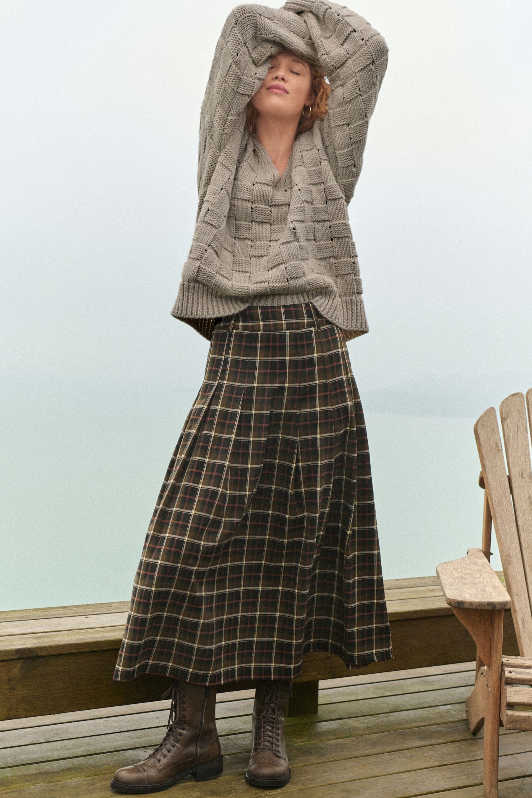 Long plaid skirt nike store