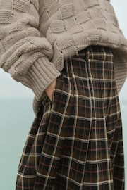 Green Check Pleated Kilt Maxi Skirt - Image 4 of 7