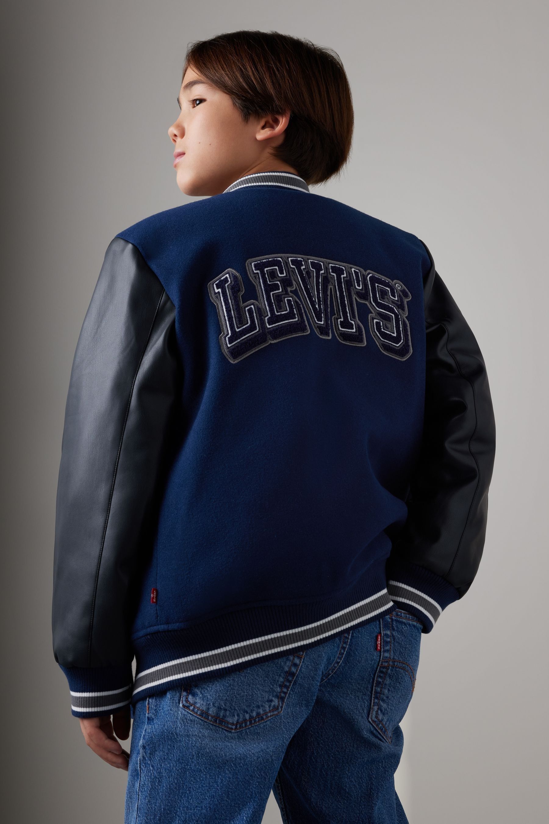 Buy Levi s Blue Logo Varsity Bomber Jacket from Next Luxembourg