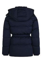 Levi's® Blue Mid Length Logo Hooded Puffer Coat - Image 3 of 13