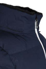 Levi's® Blue Mid Length Logo Hooded Puffer Coat - Image 9 of 13