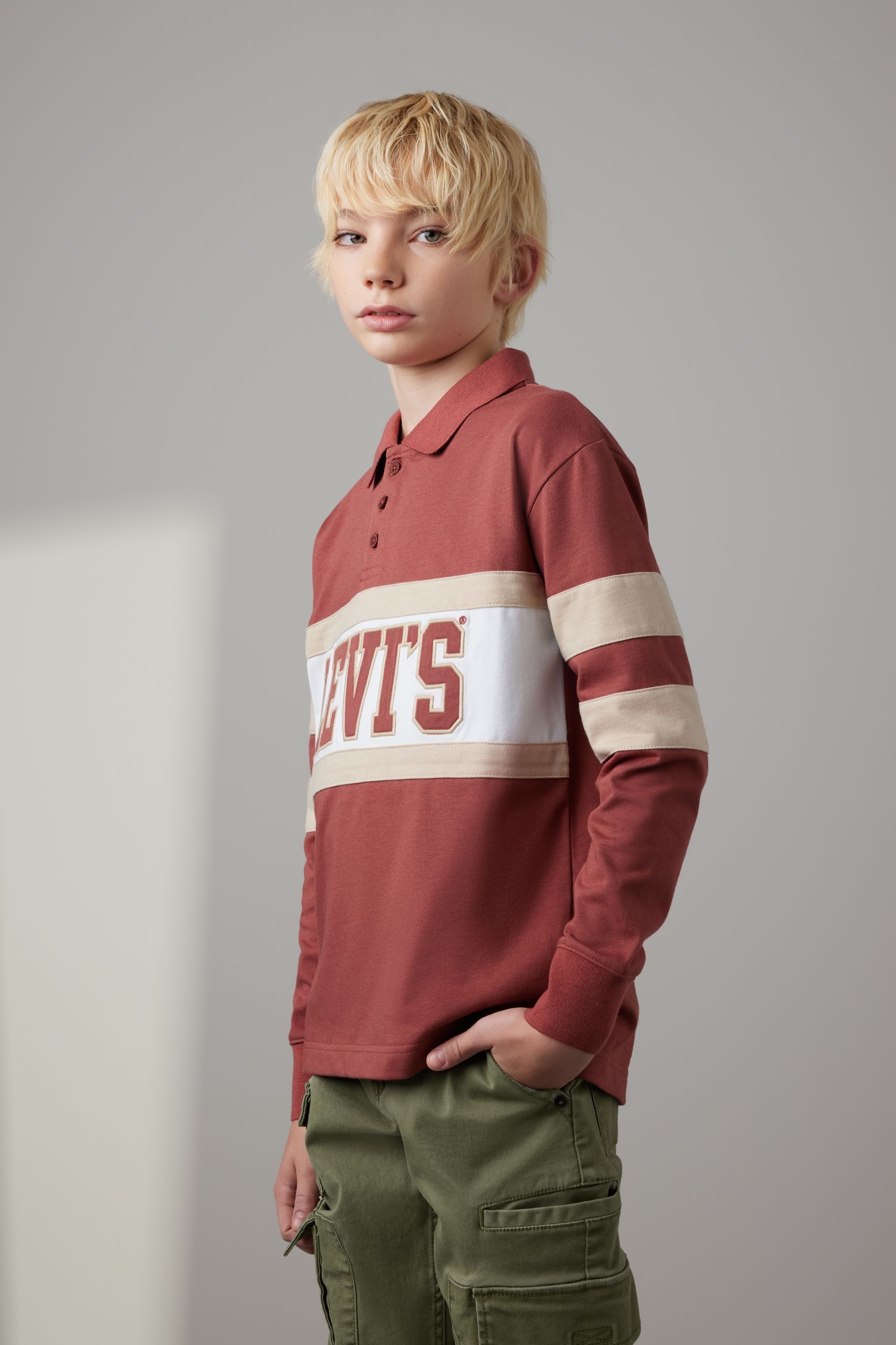 Buy Levi s Red Rugby Collegiate Long Sleeve Logo Polo Shirt from Next Pakistan