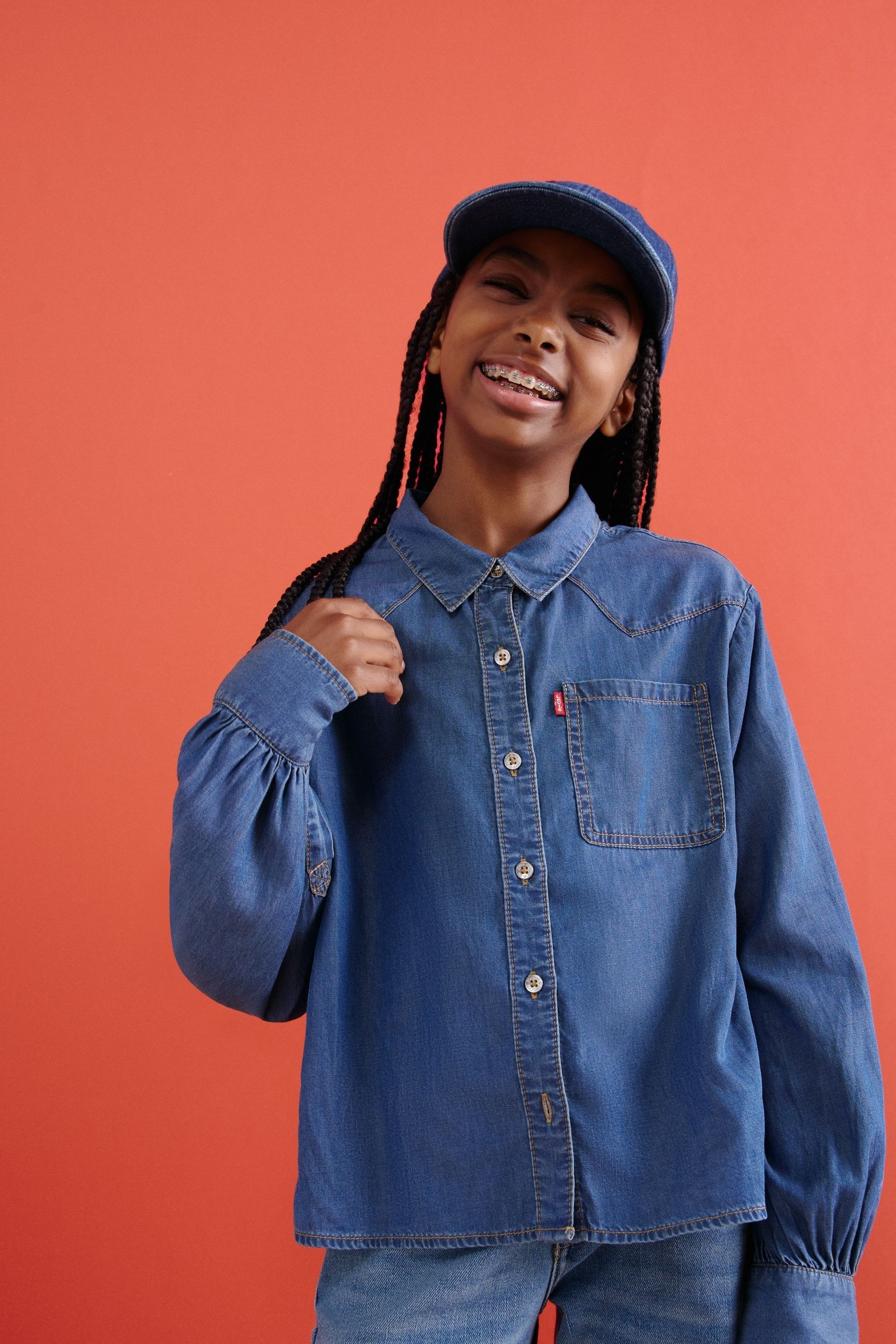 Buy Levi s Blue Balloon Sleeve Western Denim Shirt from Next USA