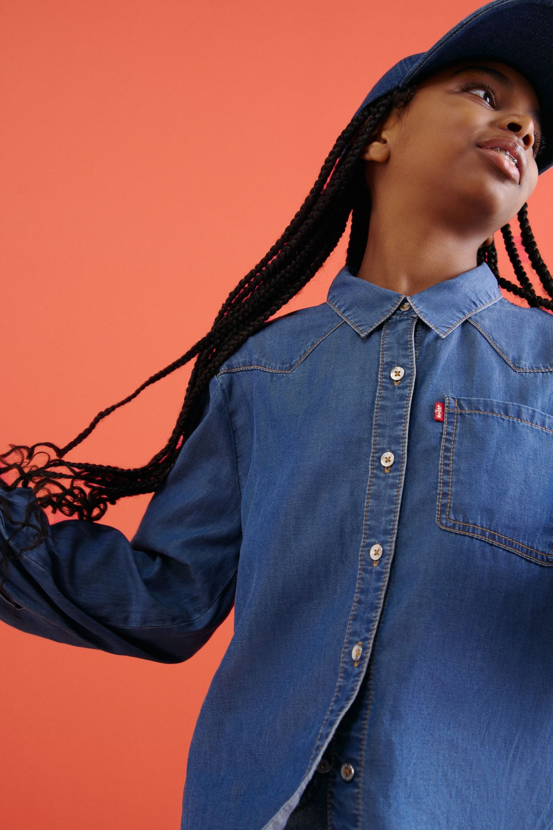 Levi s Balloon Sleeve Western Denim Shirt from Next Estonia