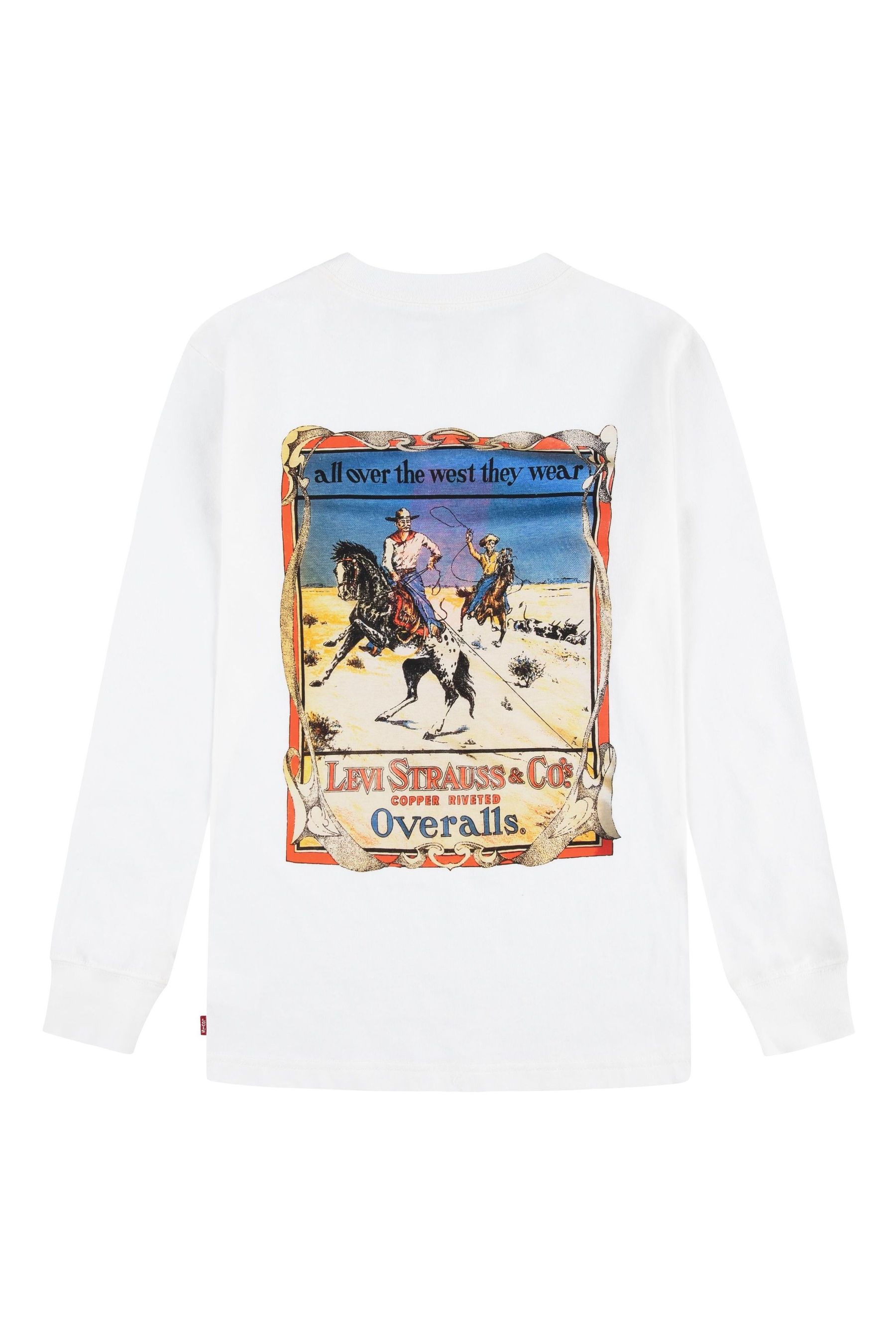Buy Levi s Cream Western Cowboy Graphic Back Print Long Sleeve T Shirt from Next Luxembourg