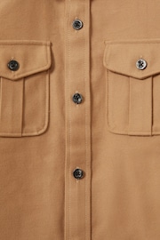 Reiss Camel Thomas Brushed Cotton Shirt - Image 4 of 4