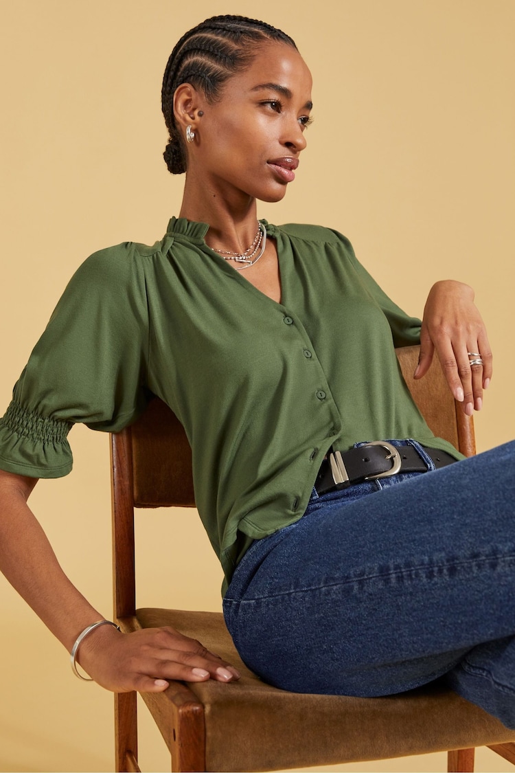 Baukjen Green Noa Short Sleeve Blouse - Image 2 of 5