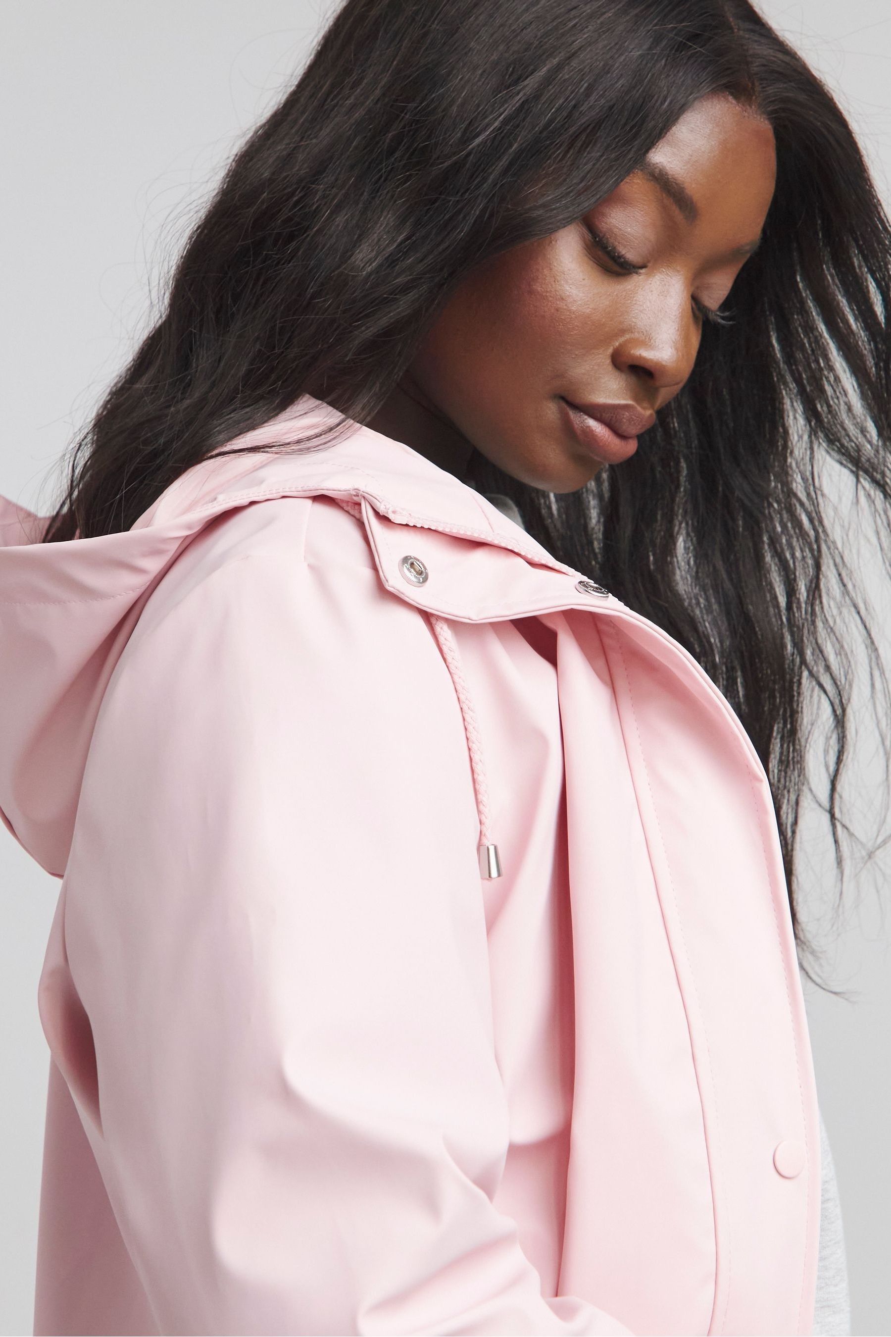 Buy Simply Be Pink Rubberised Rain Coat from Next Canada