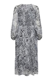 ONLY Grey Animal Print Midi Dress - Image 2 of 2