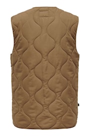 JDY Brown Onion Quilted Zip Through Gilet - Image 5 of 5