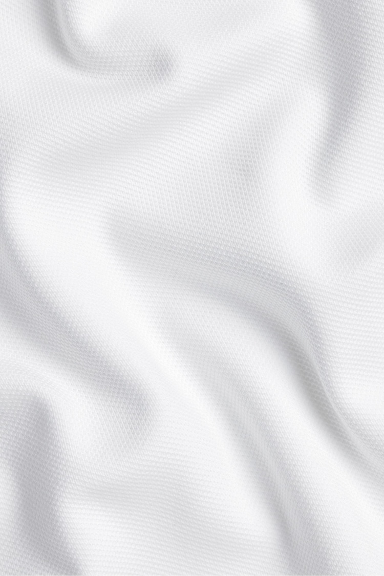 Charles Tyrwhitt White Performance Pique Polo Shirt - Image 6 of 6